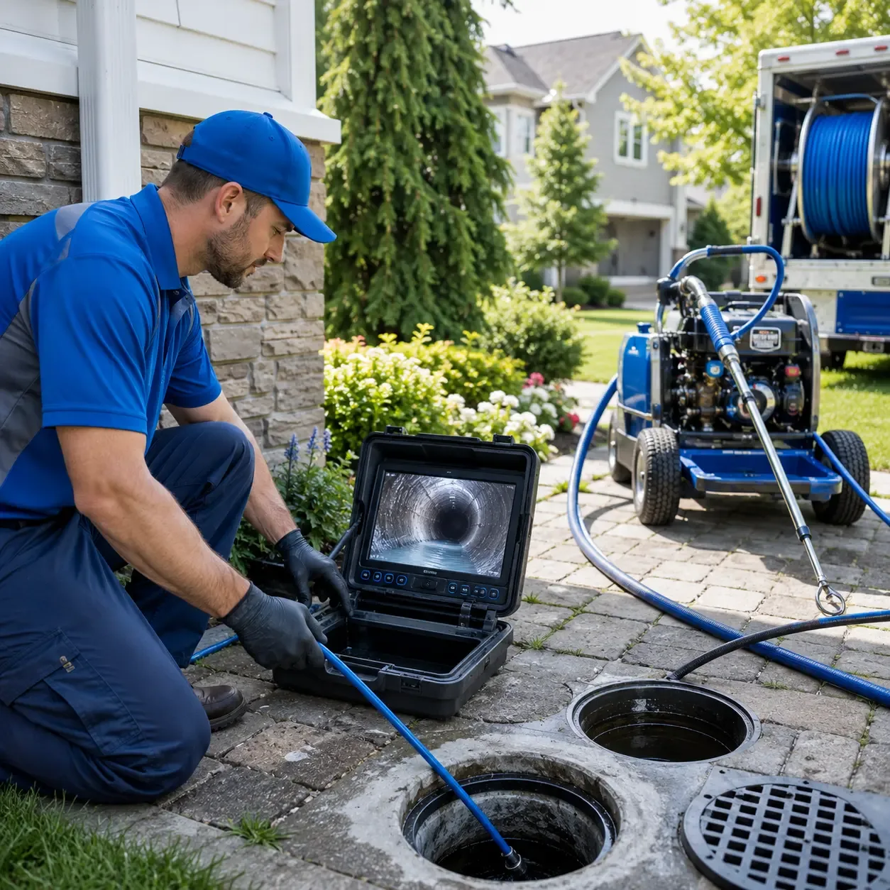 Outdoor drain cleaning professionals serving Leblanc, LA